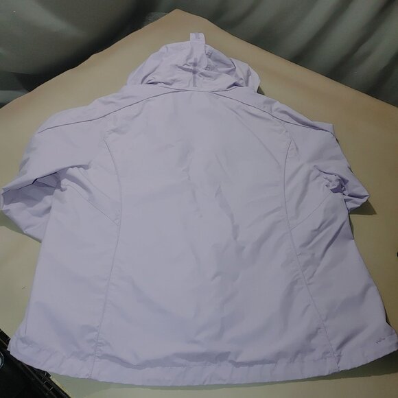 LL Bean Jacket Coat Size XL Lavender Plum Purple Nylon Hooded Windbreaker Shell - Picture 10 of 12